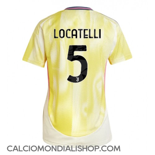 Maglie da calcio Juventus Manuel Locatelli #5 Seconda Maglia Femminile 2024-25 Manica Corta